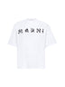 Marni White T-shirt with flower logo<BR/>