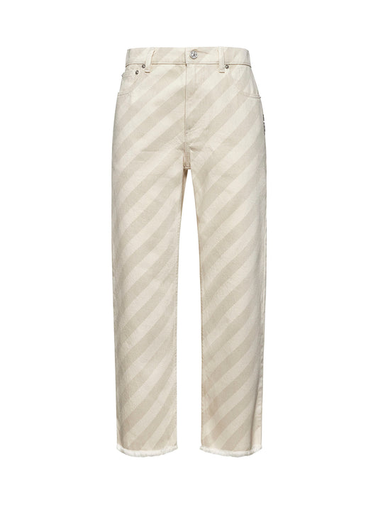 Jeans a gamba larga con ricamo