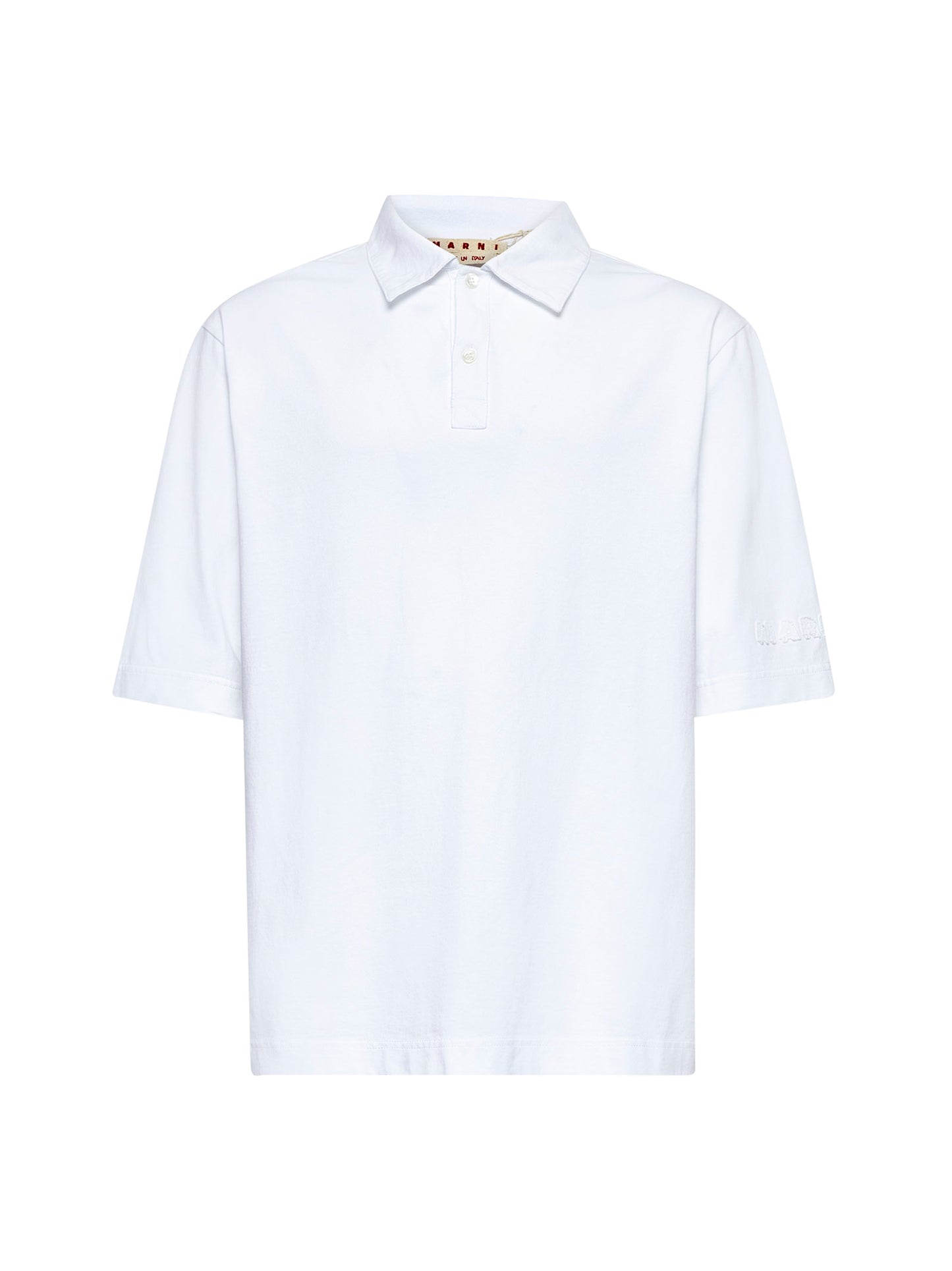 White organic cotton polo Marni