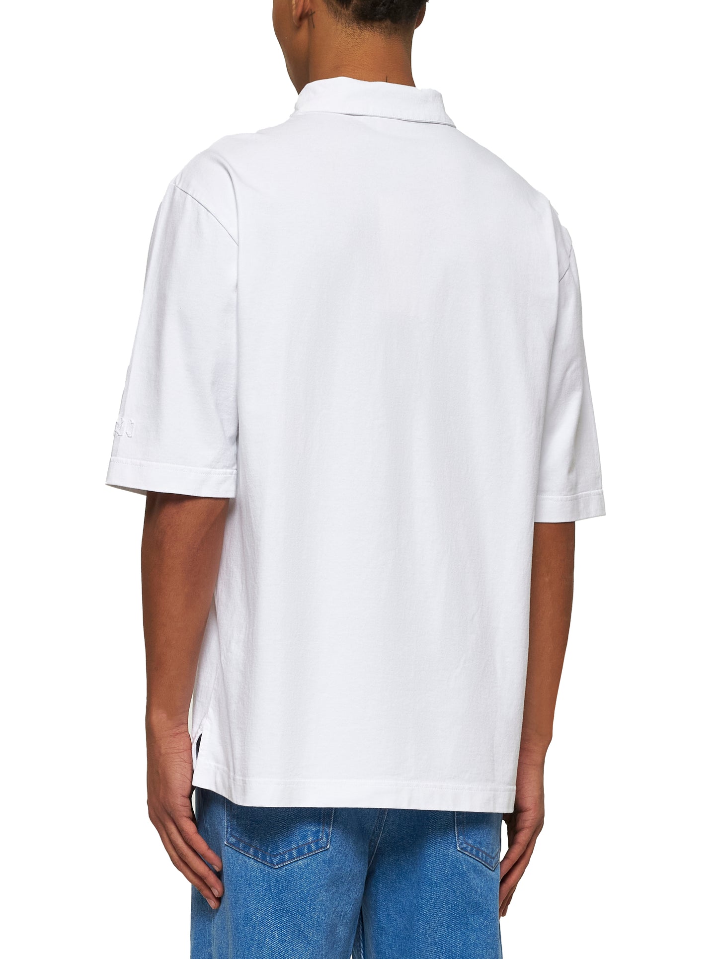 White organic cotton polo Marni
