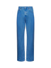 Blue Organic Denim Wide Leg Jeans