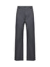Pantaloni dritti in lana grigia con ricamo Marni Symbol