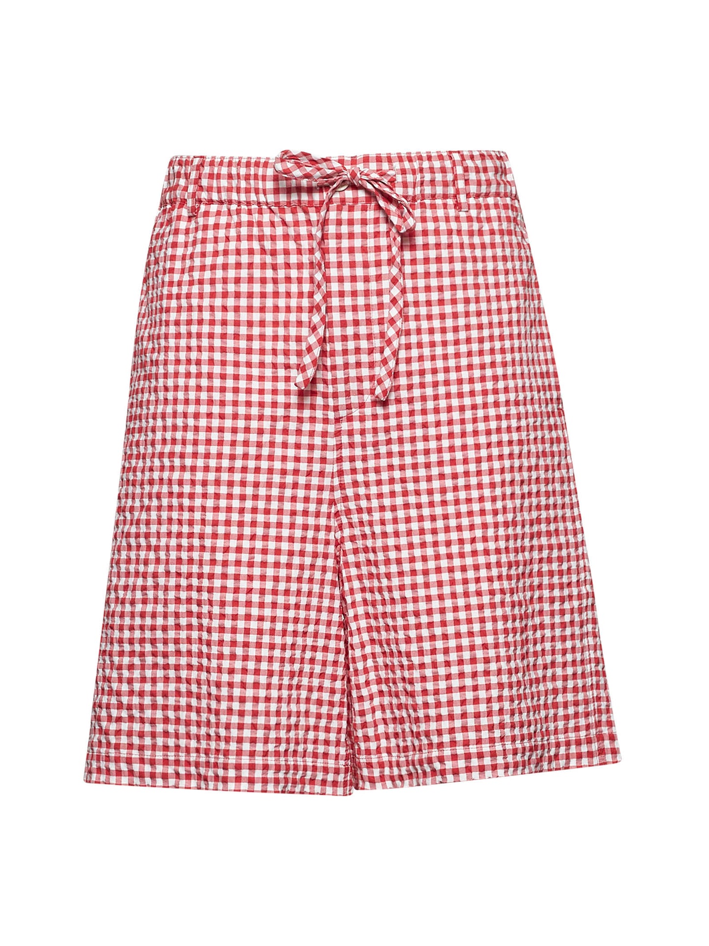 Pantaloncini a quadretti rossi e bianchi
