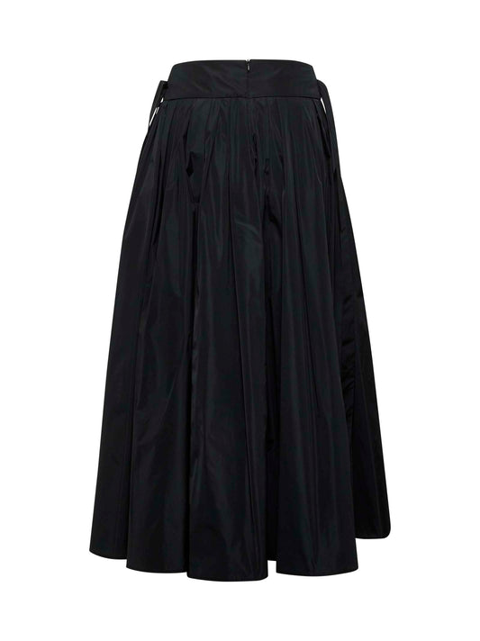 Black taffeta GEA long skirt