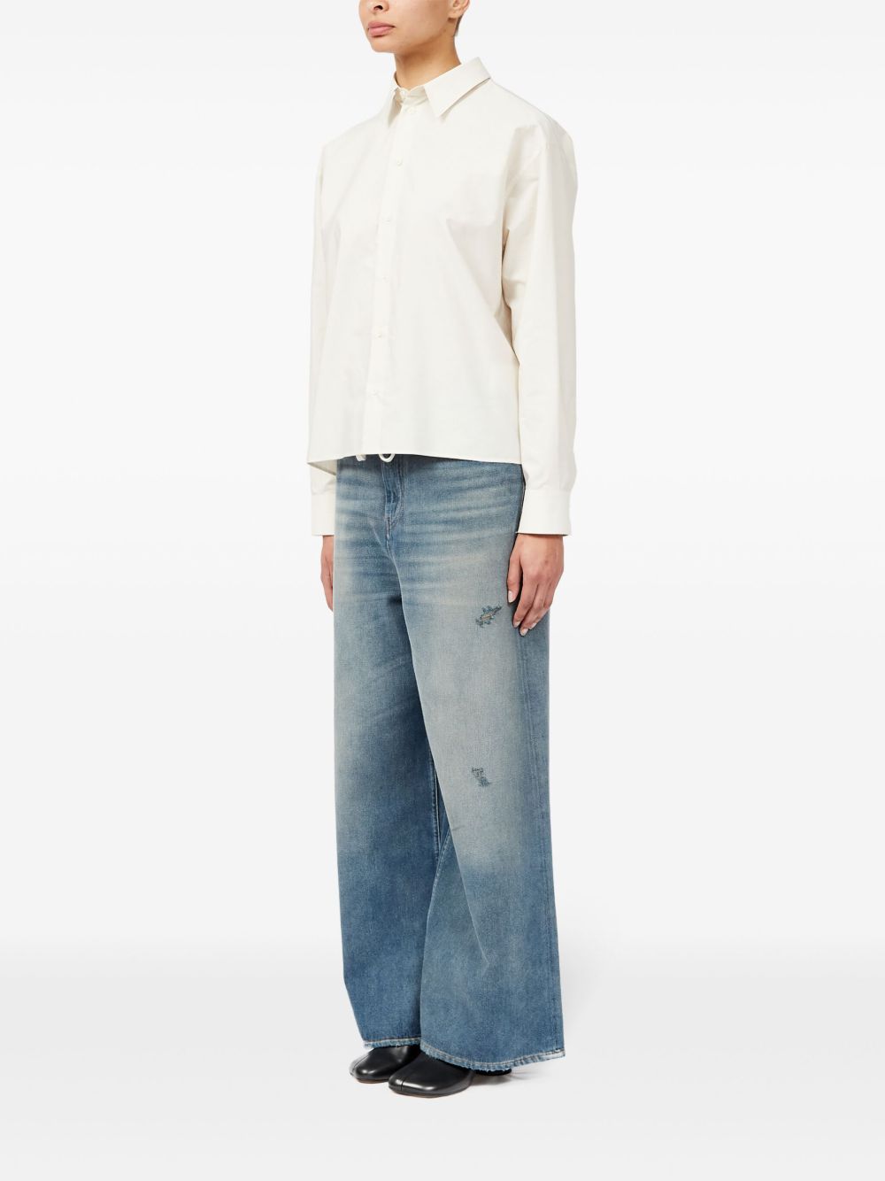 CAMICIA A MANICHE LUNGHE - Blusa con bottoni - avorio