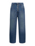 Jeans a gamba dritta in denim blu