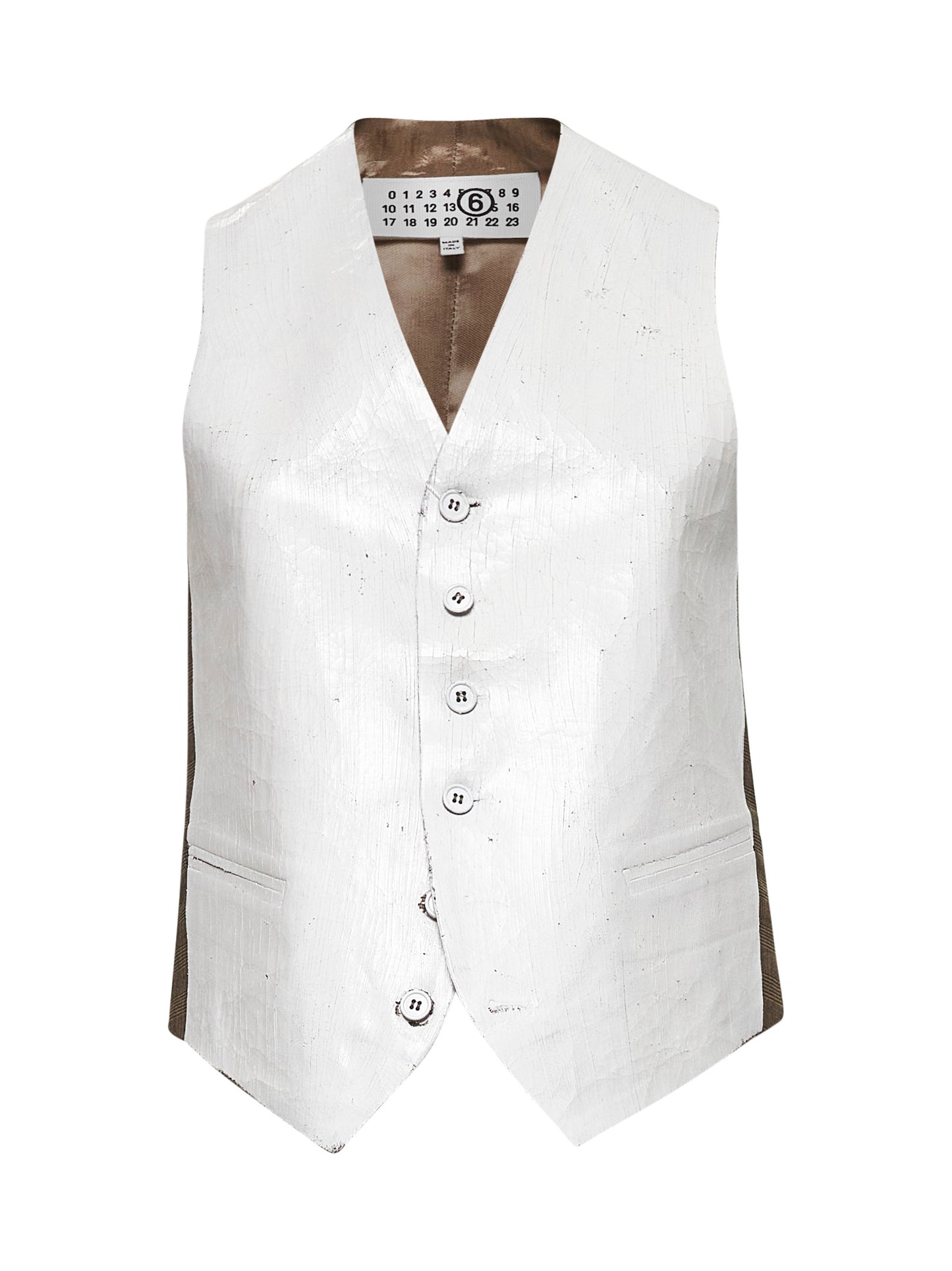 Gilet verniciato a metà bianco