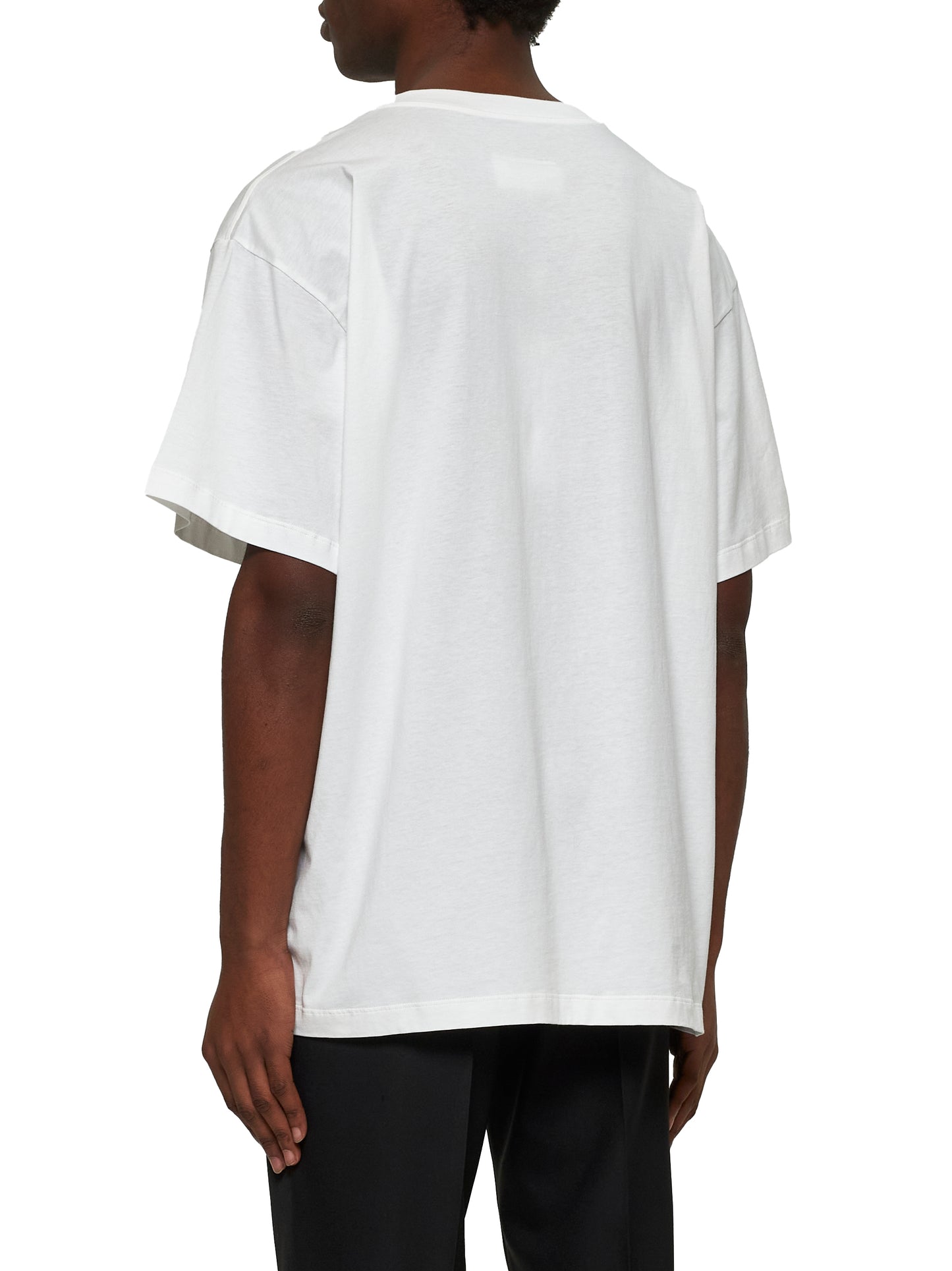 White Newspaper print T-shirt