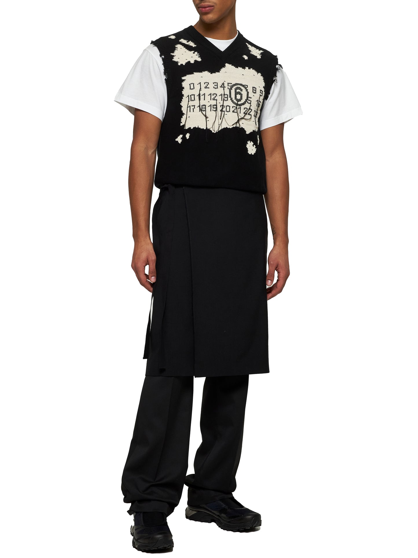 MM6 Wool Midi Skirt