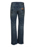 Jeans flare in denim di cotone blu