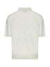 Polo in maglia di seta e lino avorio