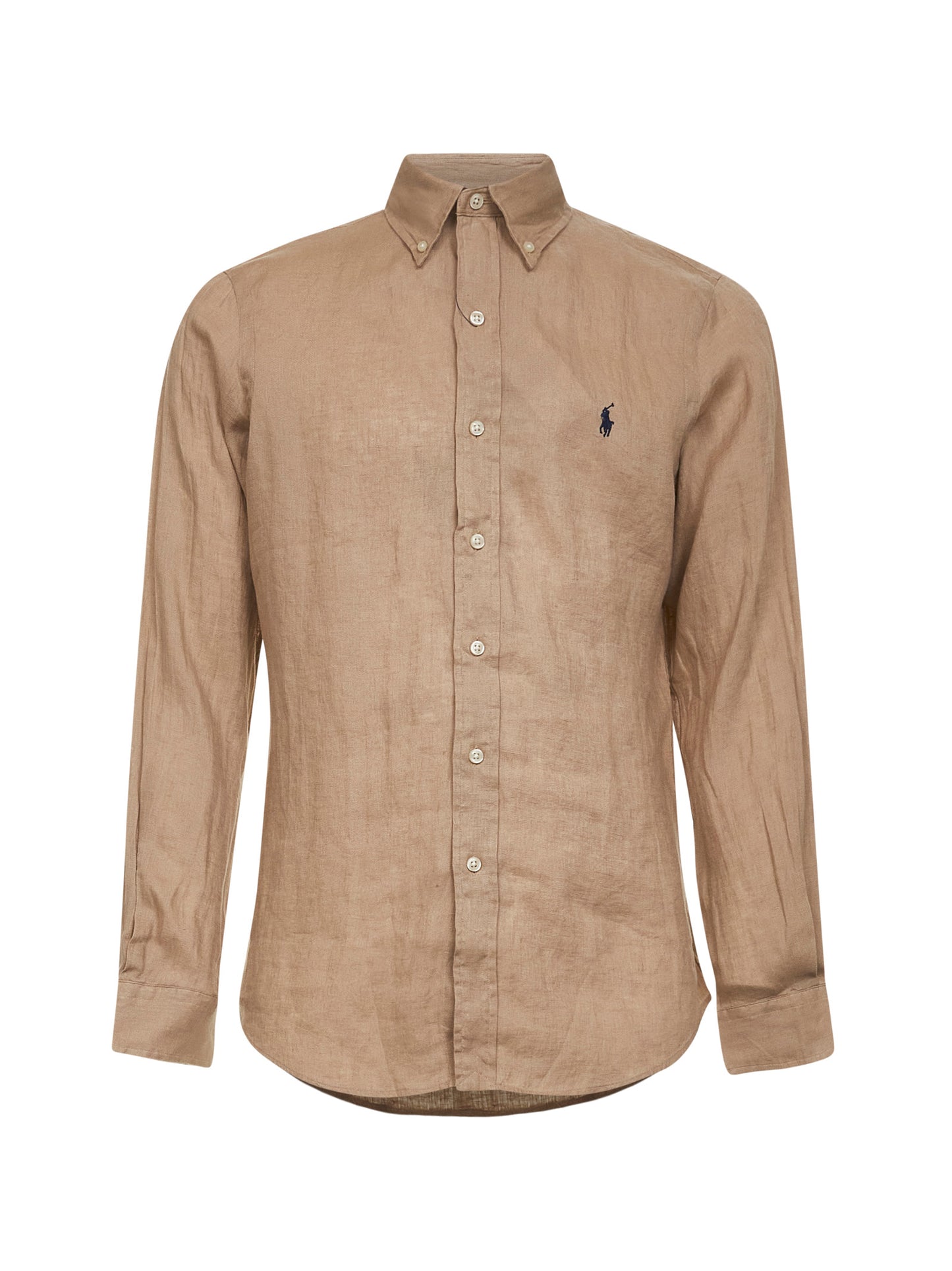 Camicia Custom-Fit in lino beige