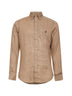 Camicia Custom-Fit in lino beige
