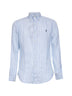 Light blue striped linen Custom-Fit shirt