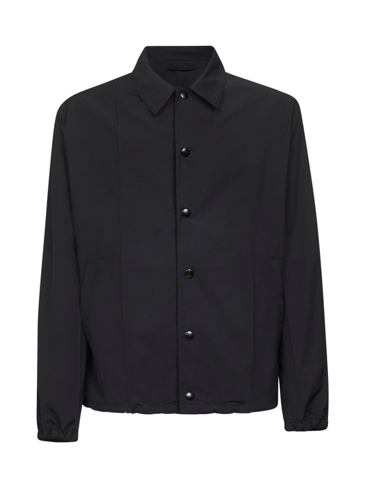 Black virgin wool blend blouson