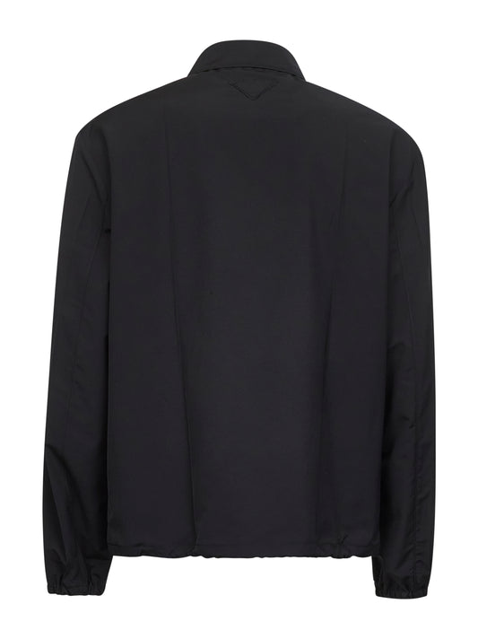 Black virgin wool blend blouson