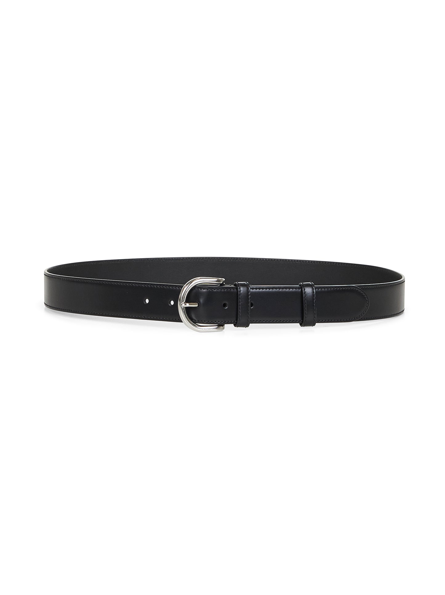 Black leather belt