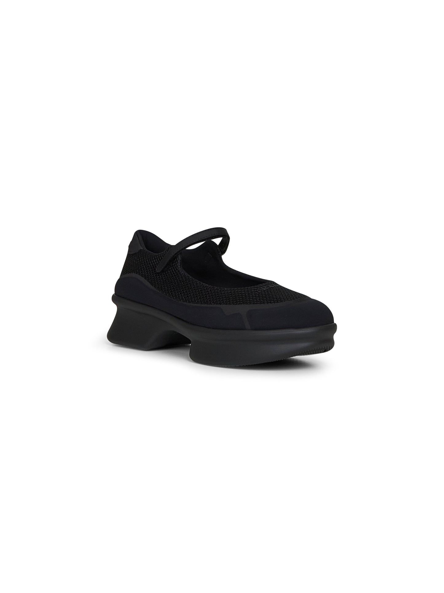 Ballerine stile sneakers in mesh e neoprene nero