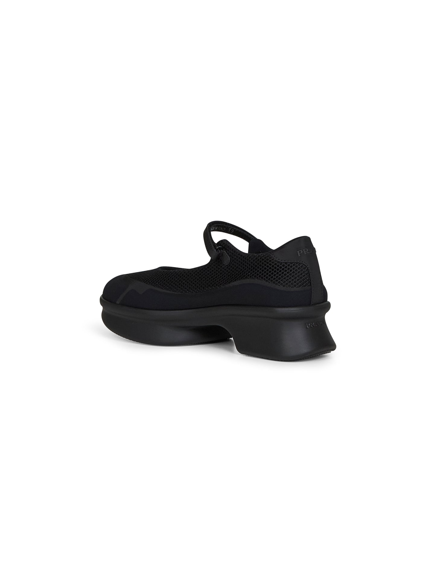 Ballerine stile sneakers in mesh e neoprene nero