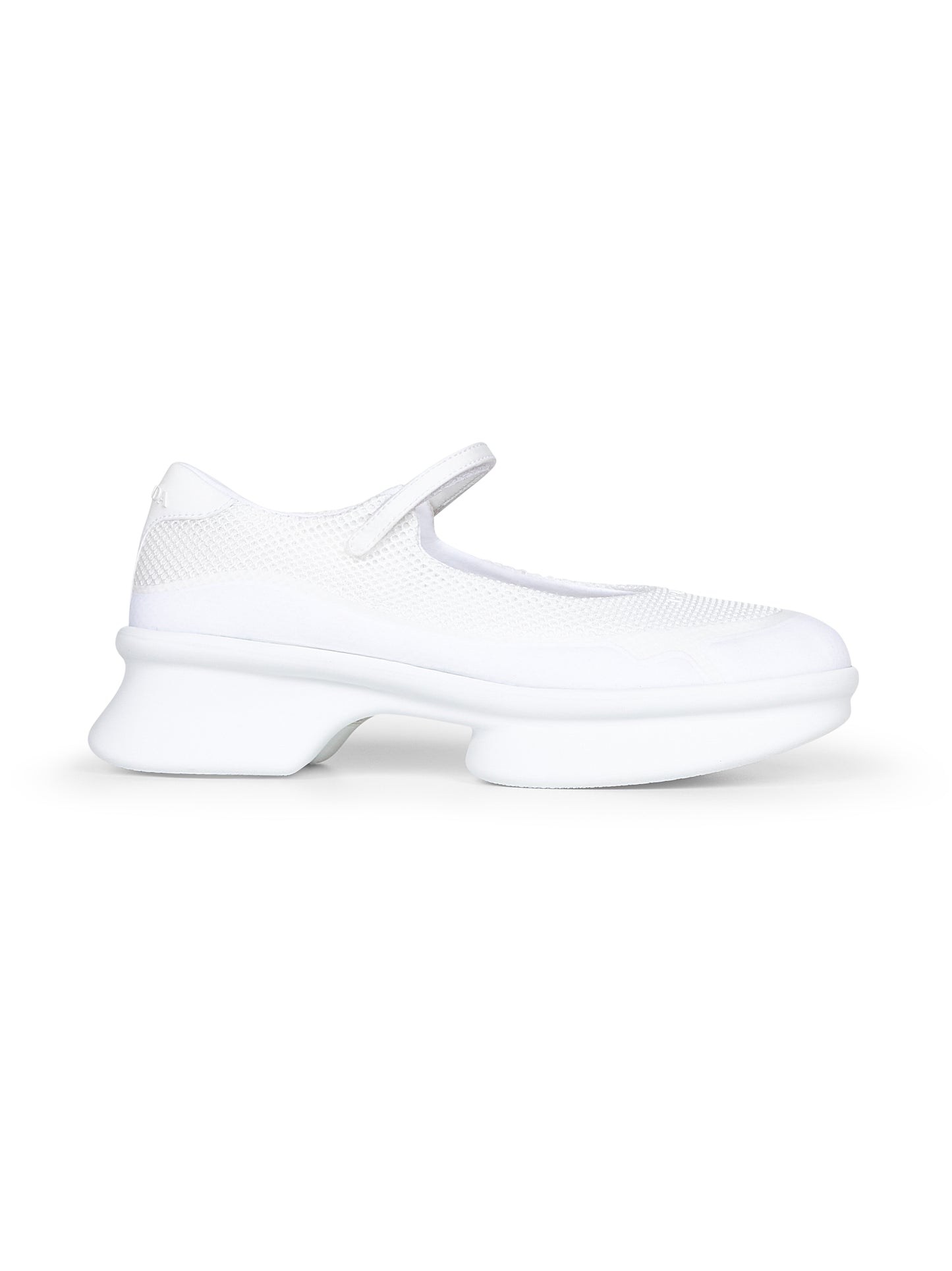 Ballerine stile sneakers in mesh e neoprene bianco