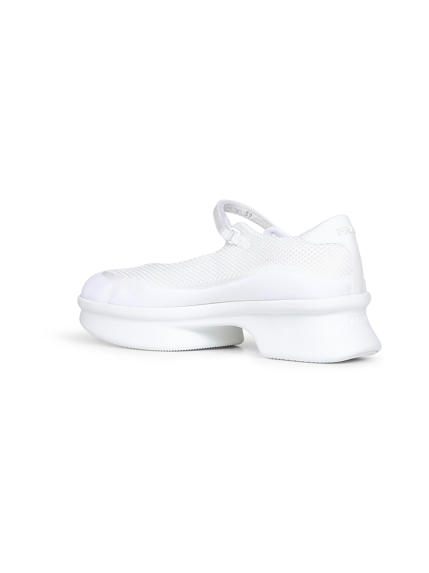 Ballerine stile sneakers in mesh e neoprene bianco