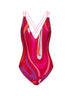 Costume intero in lycra stampa Marmo