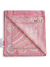 Pareo rosa in cotone stampa Marmo e Orchidee