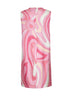 Pink Marmo print silk twill mini dress