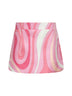 Pink Marmo print silk twill mini skirt