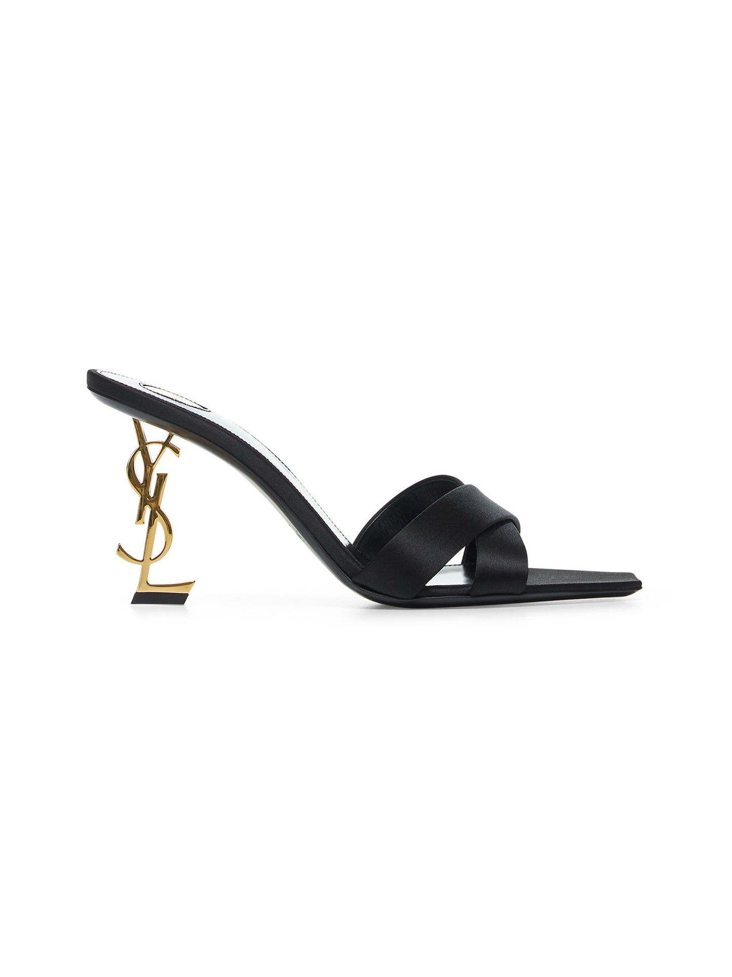 Mules Opyum in crêpe satin nero