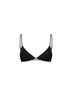 Black stretch viscose triangle bra