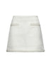 Cream sequin bouclé mini skirt