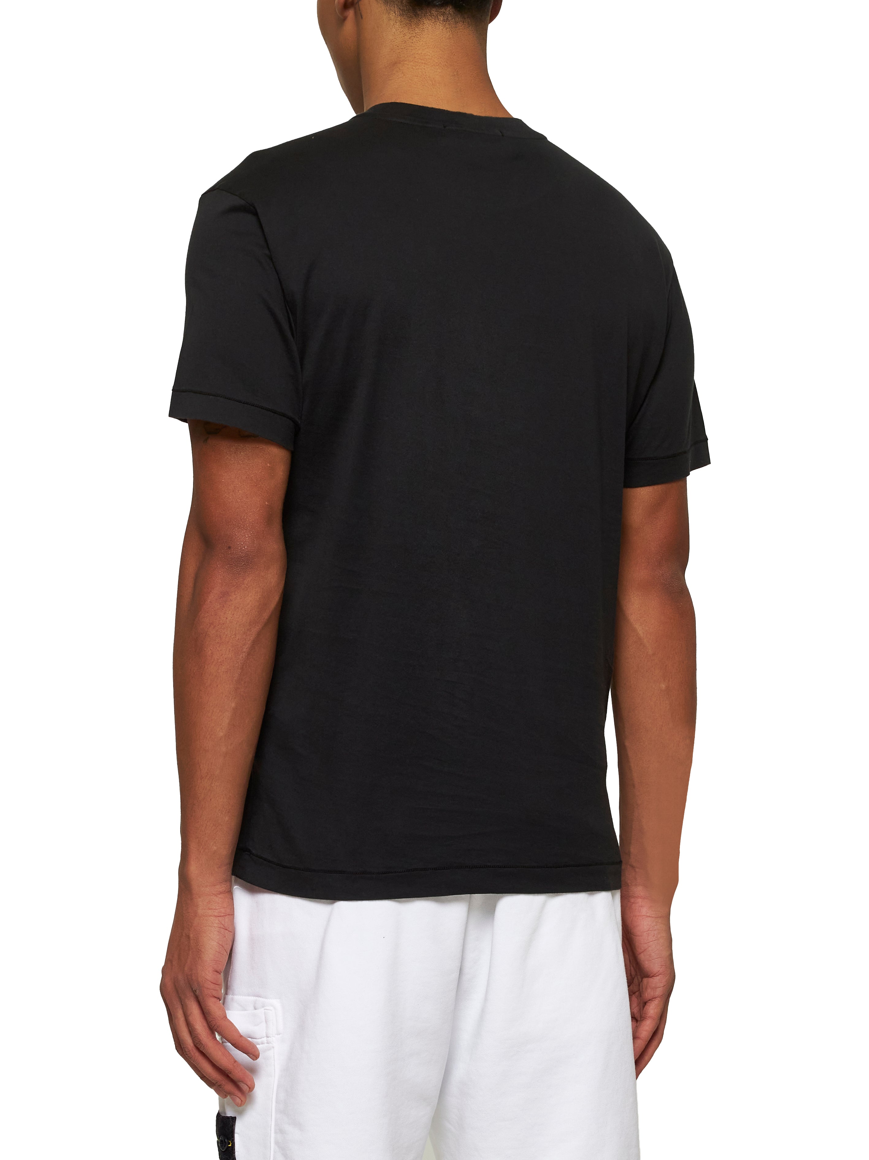 Black cotton logo patch T-shirt – Daniello.com