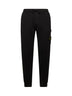 Black cotton fleece jogging trousers