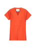 Orange linen blend Circe top