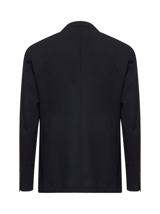 Blazer Montecarlo in lana vergine stretch blu