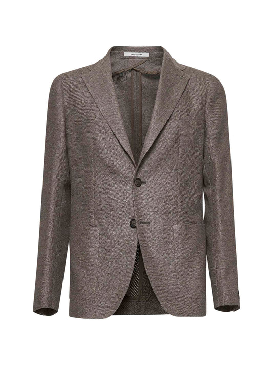 Blazer Montecarlo in seta e lana marrone