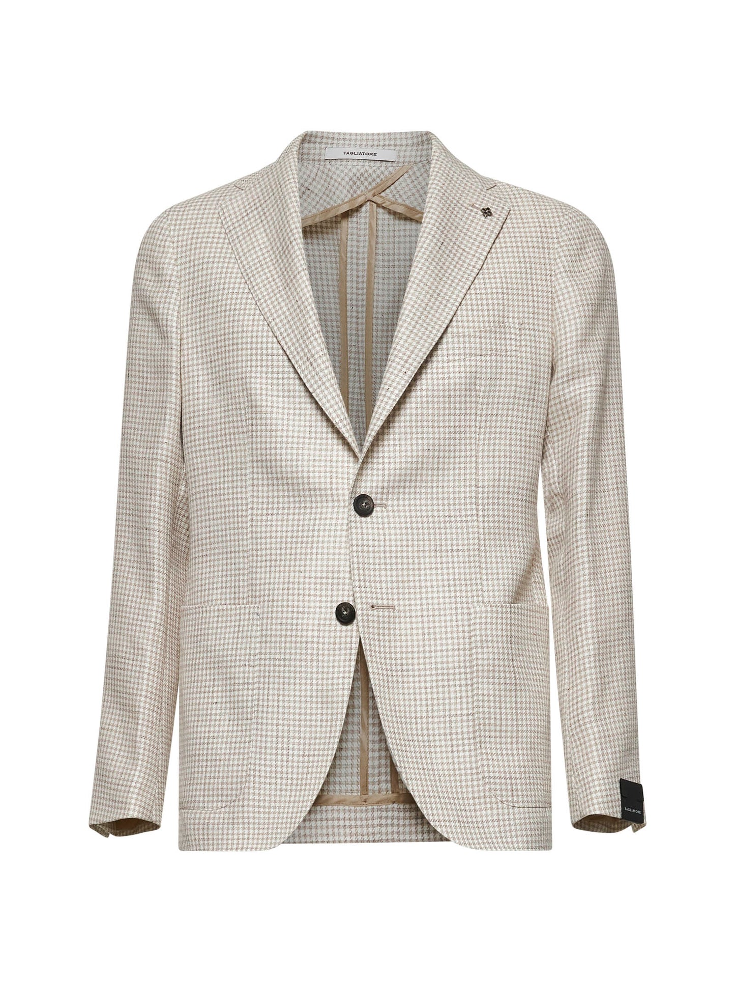 Beige houndstooth Montecarlo blazer