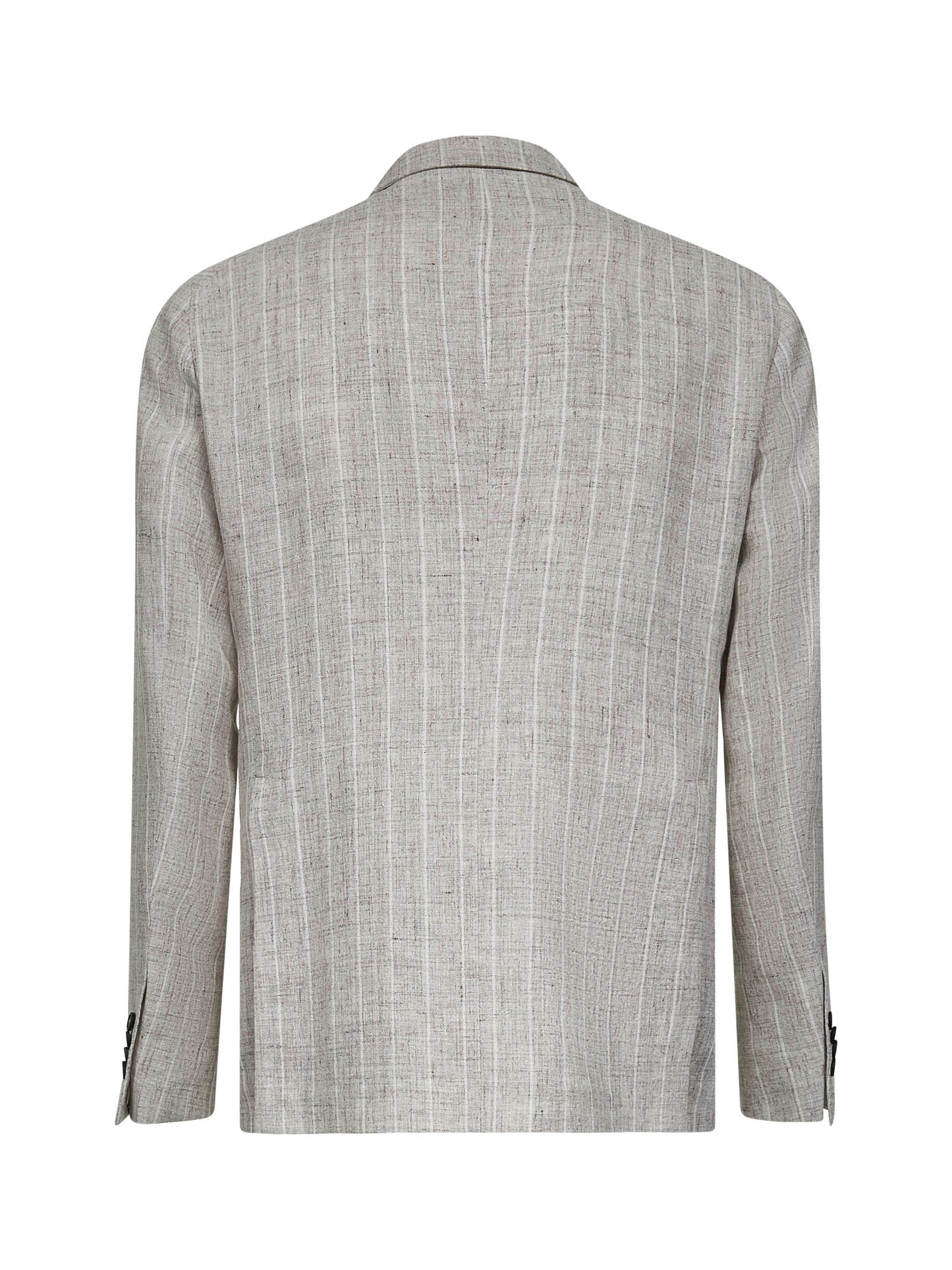 Beige pinstriped linen blend Montecarlo blazer