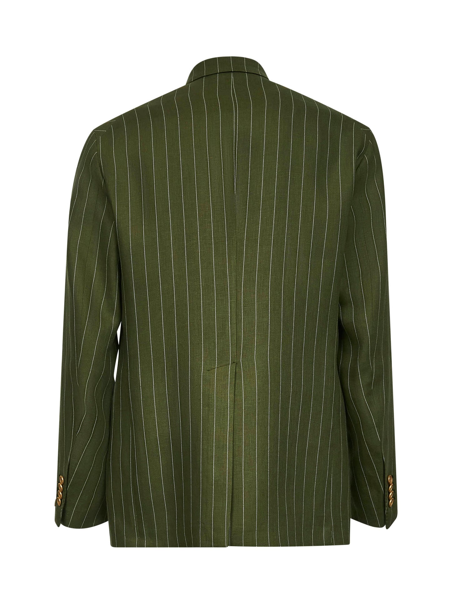 Giacca New York in lino gessato verde