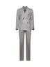 Grey pinstriped wool Vesuvio double-breasted suit