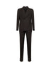 Brown virgin wool Vesuvio double-breasted suit