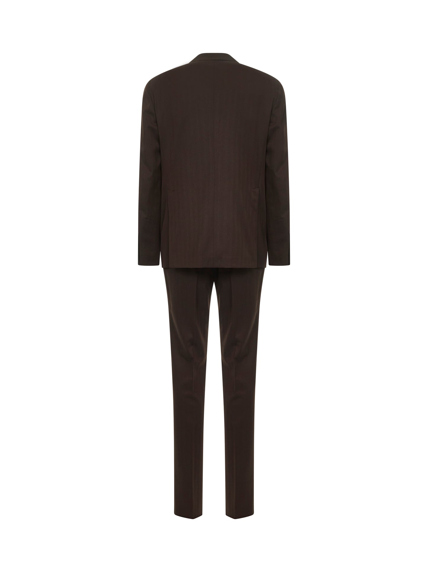 Brown jacquard wool Vesuvio double-breasted suit