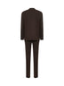 Brown jacquard wool Vesuvio double-breasted suit