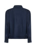 Blue linen short blouson