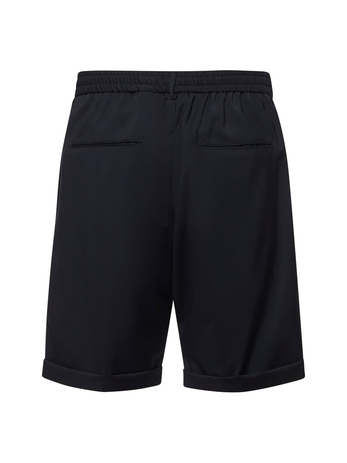 Blue virgin wool icoman Bermuda shorts