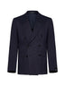 Linen and wool-blend double-breasted blazer