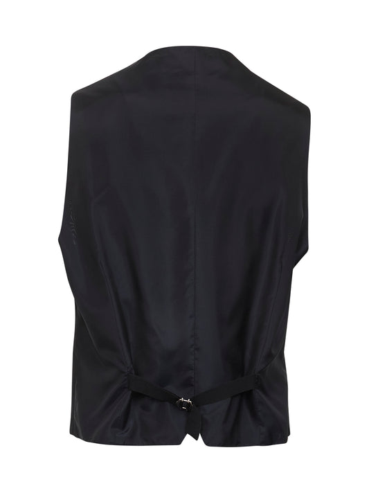 Blue virgin wool waistcoat