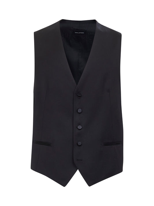 Blue virgin wool waistcoat