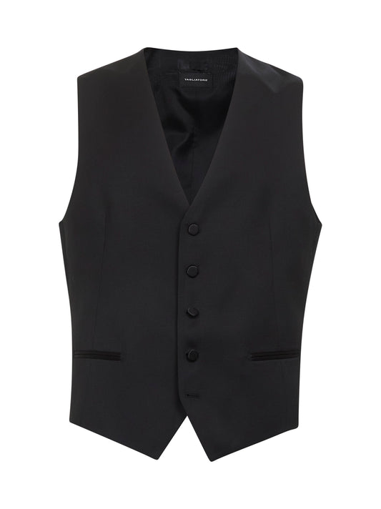 Gilet in lana vergine nera